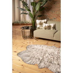 Laperle Gradient Chocolate Faux Sheepskin Fur Area Rug