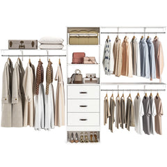 Quion 20.2 - 120 '' W Closet System with Wooden Drawers