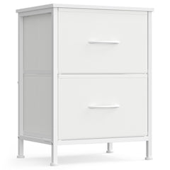 SONGMICS Two-Drawer Bedside Table — White LGS312WH01