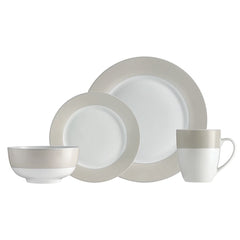 Saurish 16 Piece Porcelain China Dinnerware Set - Service for 4