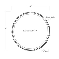 Tarquin Wood Flat Wall Mirror