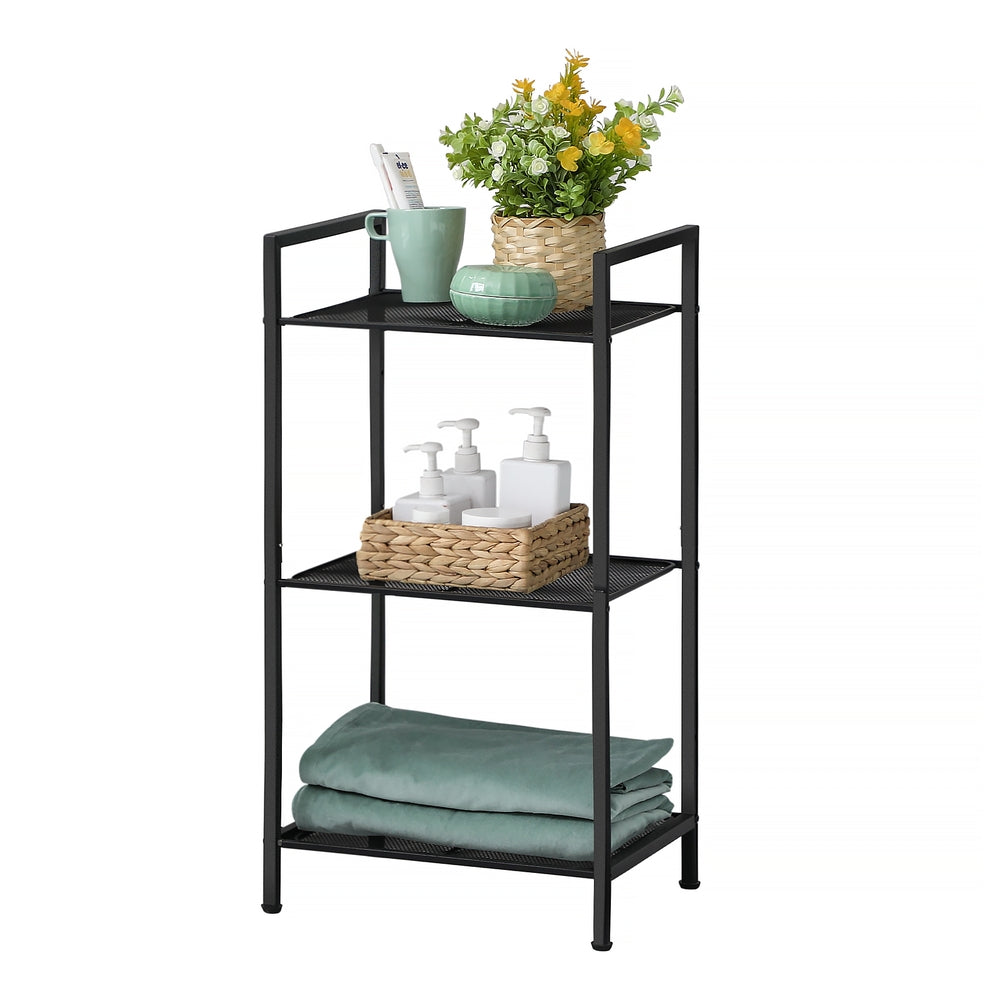 SONGMICS Three-Tier Storage Rack — Black UBSC33BK