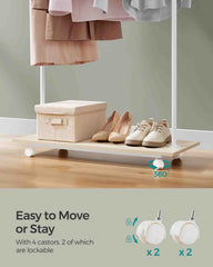 HSR151W01 Natural Beige + Cloud White locking castor details