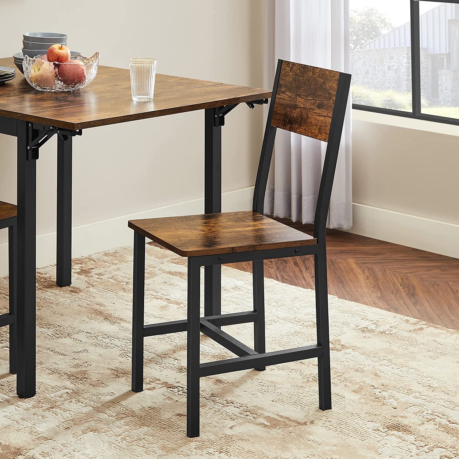 VASAGLE ULDC092B01V1 dining chair beside a dining table