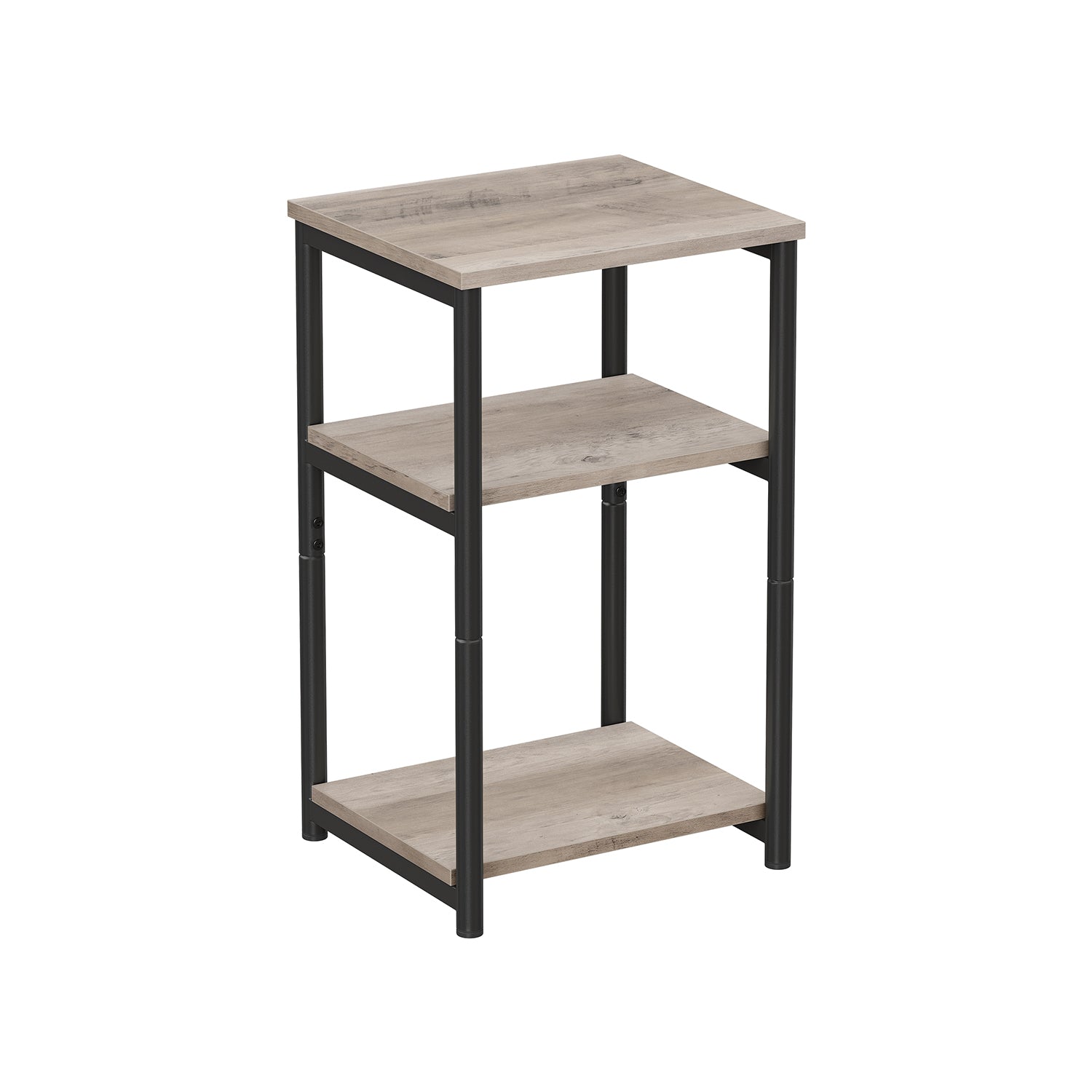 VASAGLE ULET273B02 three-tier table viewed at an angle