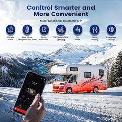 Upgrade 8KW Diesel Heater 12V/24V DC & 110V AC W/ Bluetooth Parking Heaters Space Heaters with Lagre 6L Fuel Tank