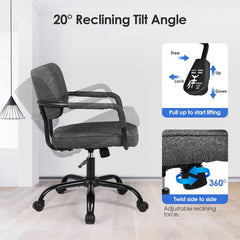 Height Adjustable Swivel Bar Stools, PVC Leather Barstool Pub Chair Counter Stool with Footrest