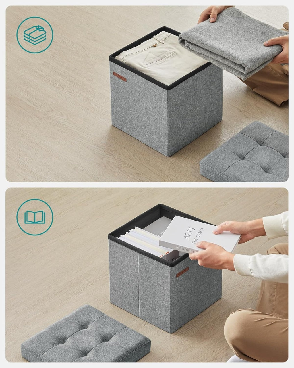 LSF028G02 Light Gray open storage view