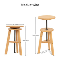 MOFC-G-005 — stool dimensions and adjustment range
