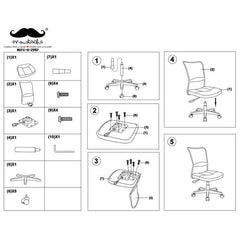 Moustache Mid Back Armless Swivel Chair