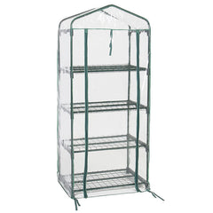 4 Tier Portable Mini Greenhouse With Clear Cover Garden Plants Warm House - Yardlab™